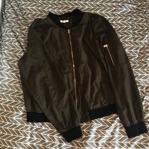 Light, olive green bomber jacket